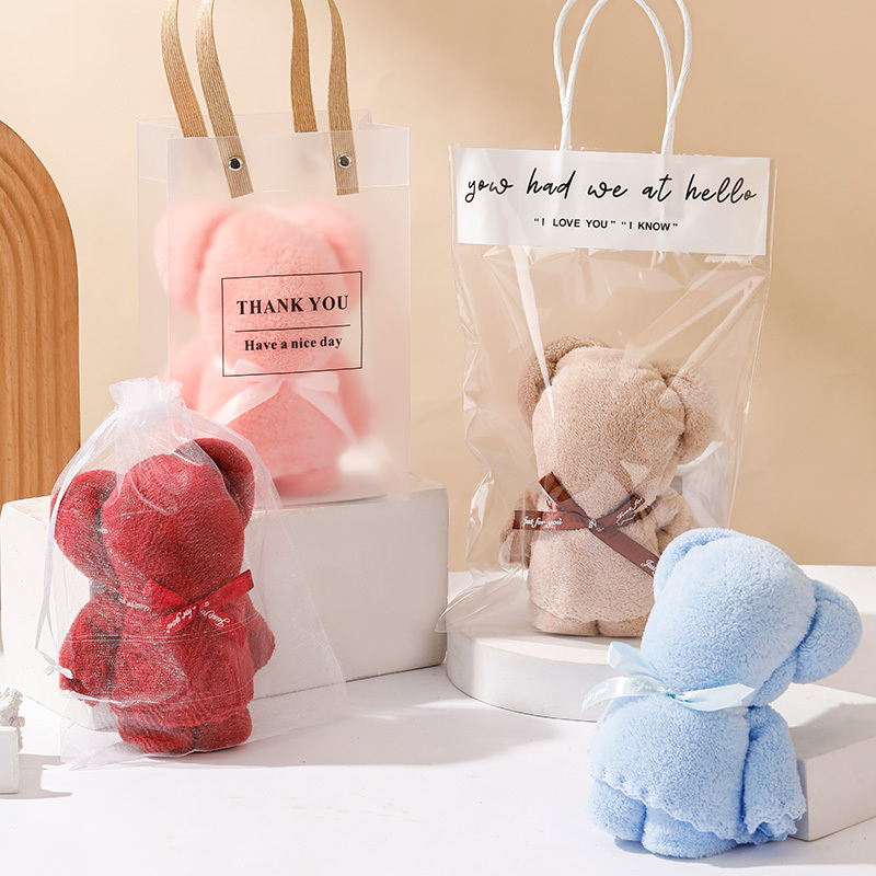 Bear Towel Souvenir, Practical Small Gift, New Year's Day and Christmas Gift, Opening Ceremony, Grand Event, Creative and Convenient Gift