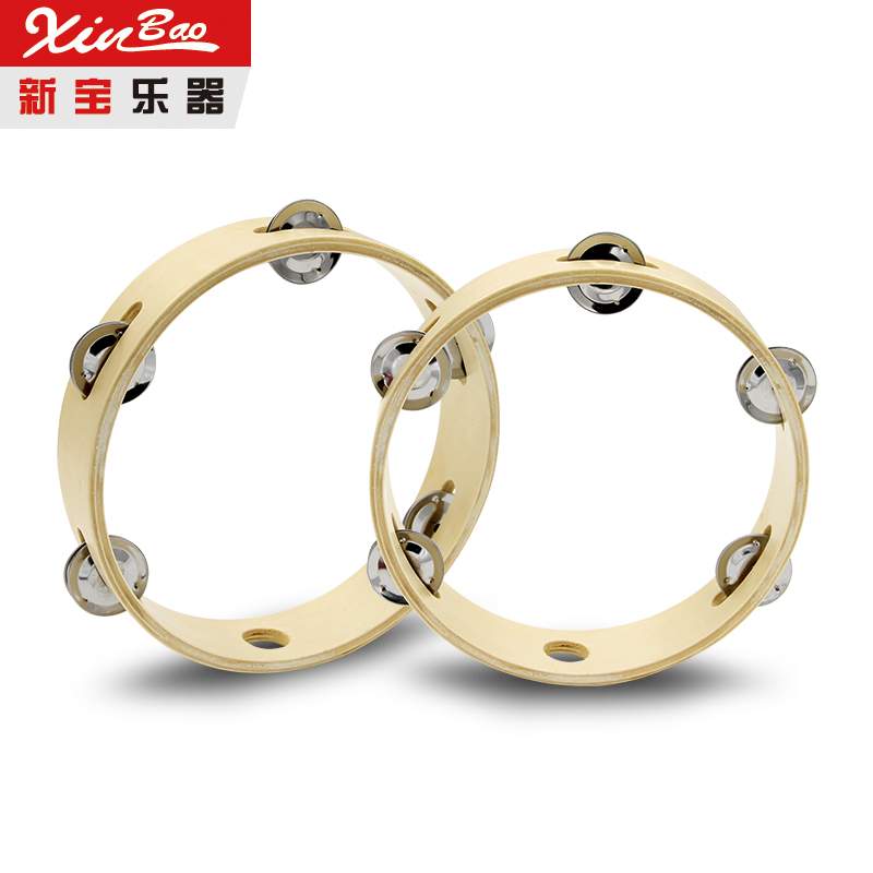 Nhạc cụ gõ nóng bằng gỗ tambourine nhẫn trẻ em dạy nhạc đồ chơi nhẫn tambourine / chuông reo - Đồ chơi nhạc cụ cho trẻ em piano cho trẻ em