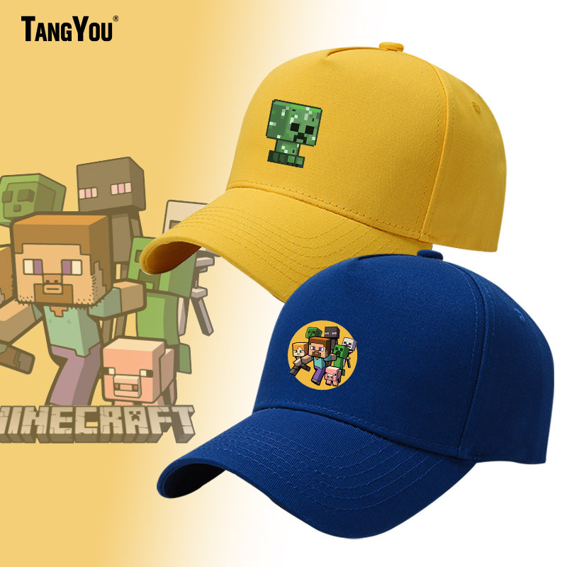 Minecraft Creeper Game Merchandise Baseball Cap for Men and Women, Student Baseball Cap, Outdoor Sun Protection Hat