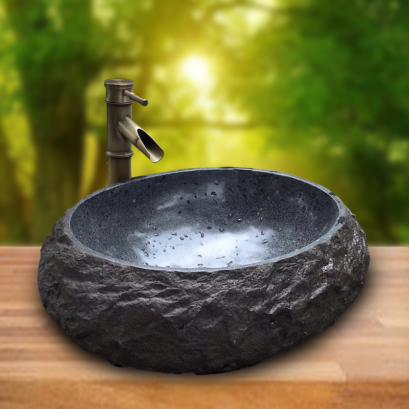 Retro stone washbasin European-style imitation ancient table basin marble art basin make-up room washbasin stone face basin