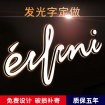 Mini luminous word door advertising word custom clothing store stainless steel led signboard acrylic resin word production