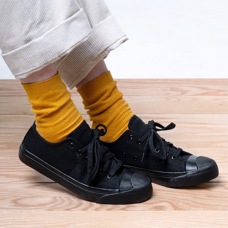 MUMO gỗ mực đen micro bước giày thoải mái nghệ thuật giày vải cao su đế - Plimsolls giày converse real 