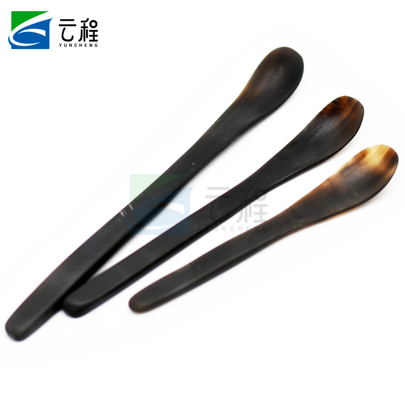 Horn Drug Spoon 3 * 1 Horn Spoon 15 -20 cm Horn Drug Spoon Horn Spoon Natural Horn