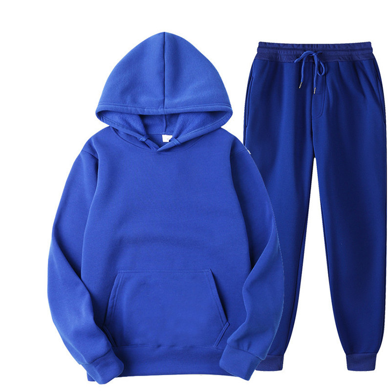 Мода Set ts oversized hooded long sleeve hoodie sport pants lady suit