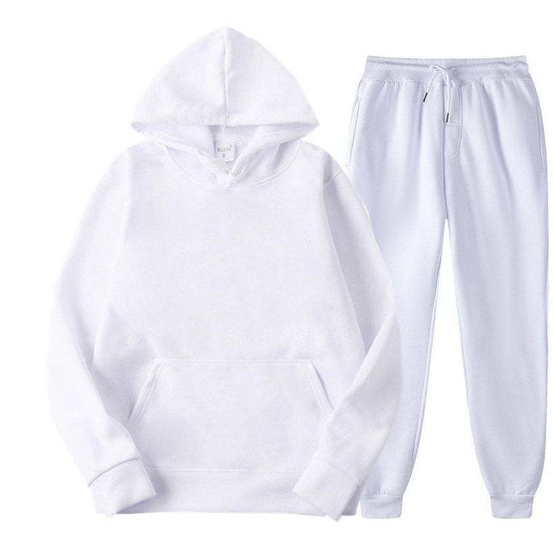 Мода Set ts oversized hooded long sleeve hoodie sport pants lady suit