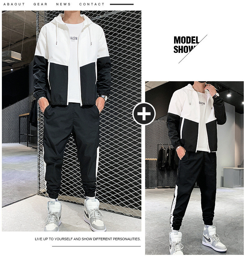товар из китая r jackets+pants 2 piece sets hip hop running sports suit 5xl OTHER