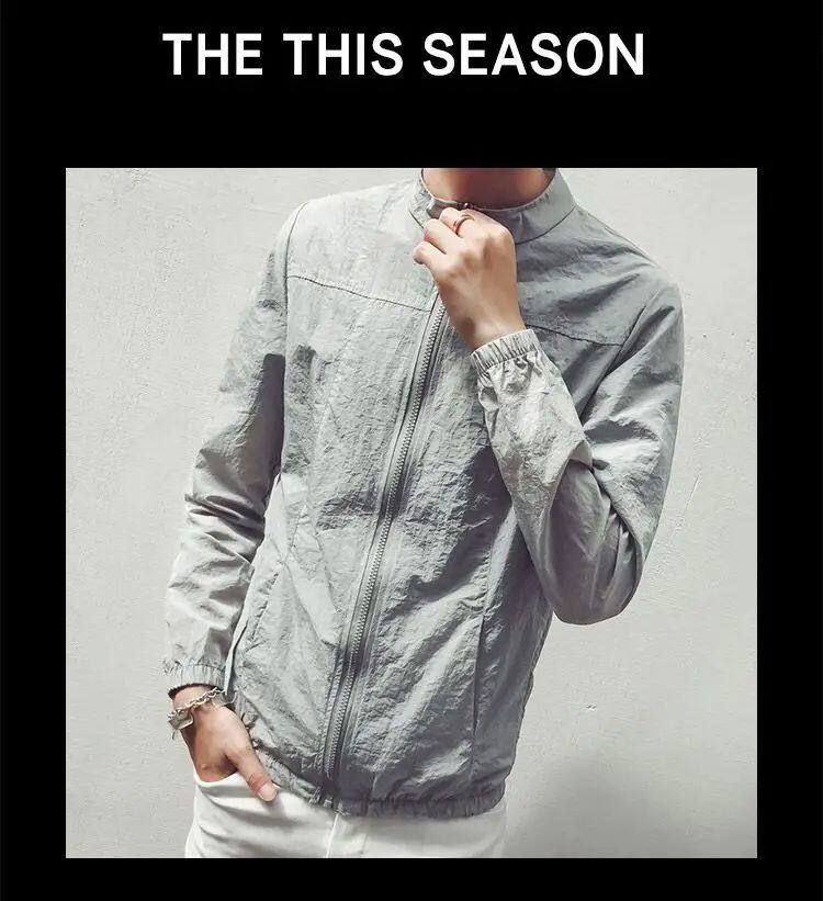 Одежда модная солнца защиты ection breathable cool thin windbreaker jackets big size b10