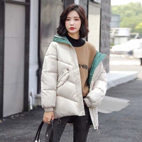 2019 mùa đông mới Hàn Quốc xuống áo khoác cotton nữ ngắn học sinh lỏng bf cotton phụ nữ áo khoác áo khoác - Bông áo khoác phao nữ