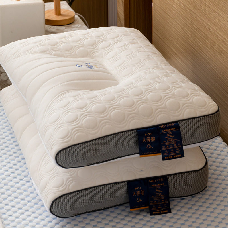 Antibacterial anti-mite massist sleep neck pillow latex pillows single home pair of pillow core cervical spine memory pillows not collapse