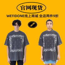 (official website spot) we11done 21SS summer new cashew flower printing T-shirt mens and womens loose short-sleeved