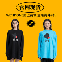 (Official website spot) we11done 21SS early spring love pattern casual loose long-sleeved T-shirt men and women with the same style
