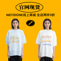 (Official website spot)we11done 21SS early spring letter printing short-sleeved sweater mens and womens knitwear of the same style
