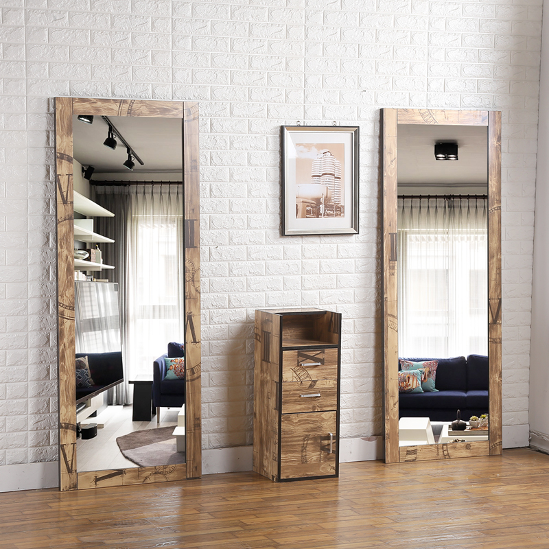 Creative retro hair salon mirror table Singlesided hair salon mirror