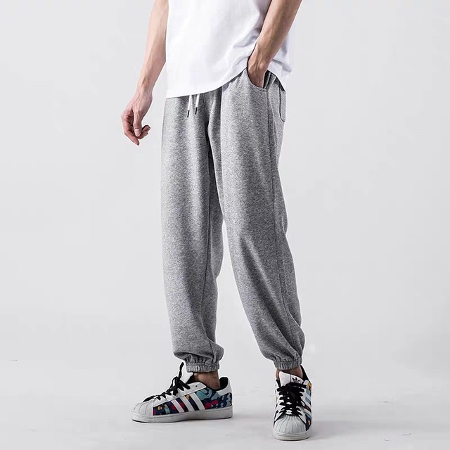 Spring and summer sports pants for men, loose leggings, trendy gray pants, thin casual leggings, American all-match sweatpants