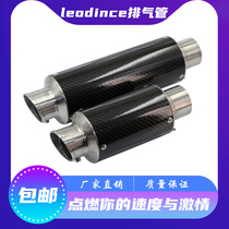 Motorcycle Scooter Kawasaki Horizon Modified Large Displacement Sports Car High Temperature Carbon Fiber leovince Exhaust Pipe