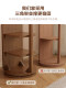 Full-Length Mirror, Floor Mirror, Home Bedroom Rotating Movable Fitting Mirror, Integrated Mirror with Clothes Rack, Full-Body Dressing Mirror