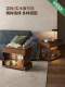 Winterwood Coffee Table, Adjustable and Rotatable, Living Room Slate Movable Side Table, Sofa Side Cabinet, Oak Side Cart, Solid Wood