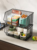 Vegetable Basket Kitchen Storage Rack, Floor-Standing Multi-Layer Fruit and Vegetable Storage Supplies, Wall-Corner Mobile Snack Cart