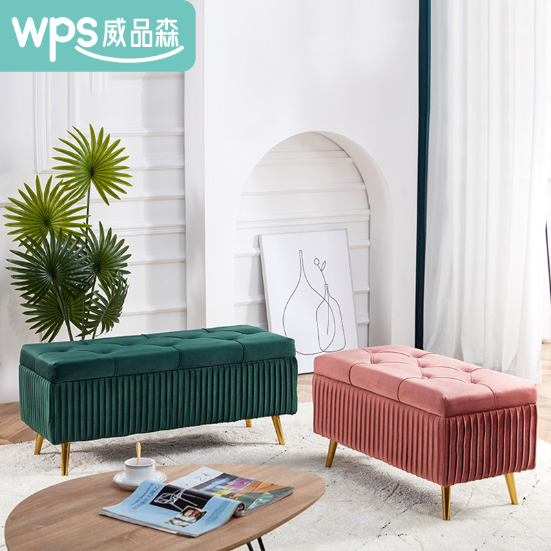 Storage storage stool can sit and change shoe stool home door entrance door bedroom bed tail rectangular light luxury long sofa stool