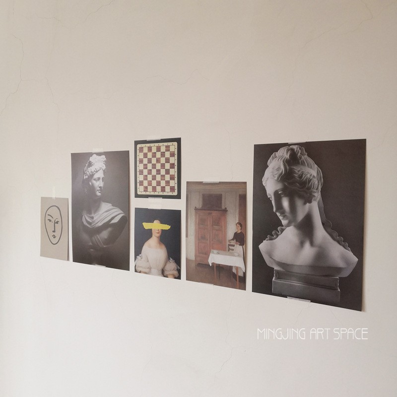 ins European style literary art card picture film light luxury art character combination card photo wall small card shooting props