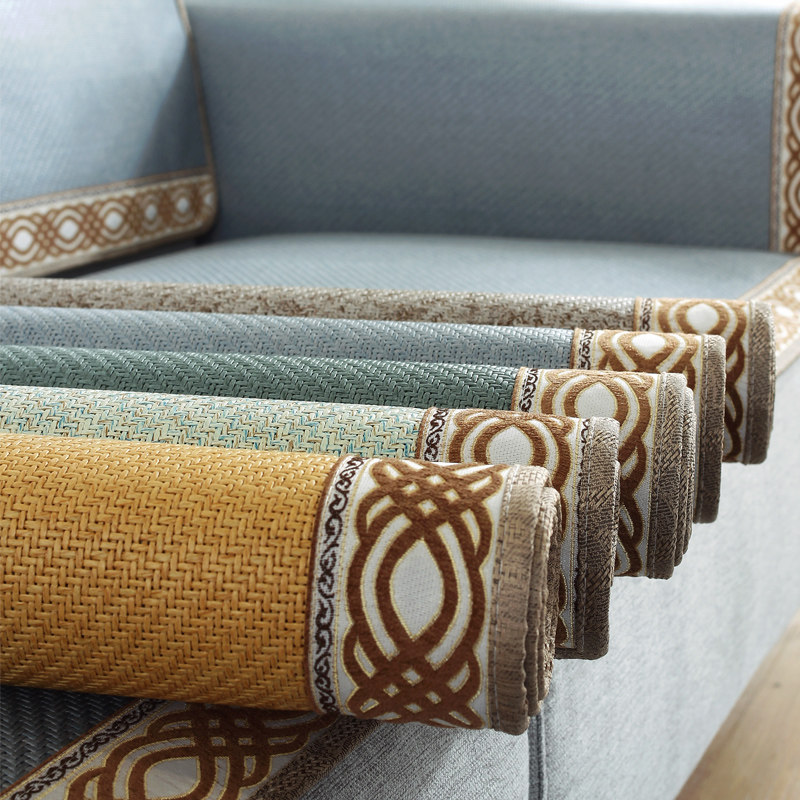 Rain-Dow Sofa Mat Summer Brief Summer Cool Mat Ice Vines Non-slip Cool Cushions Subliving-room Nordic Sofa Towels