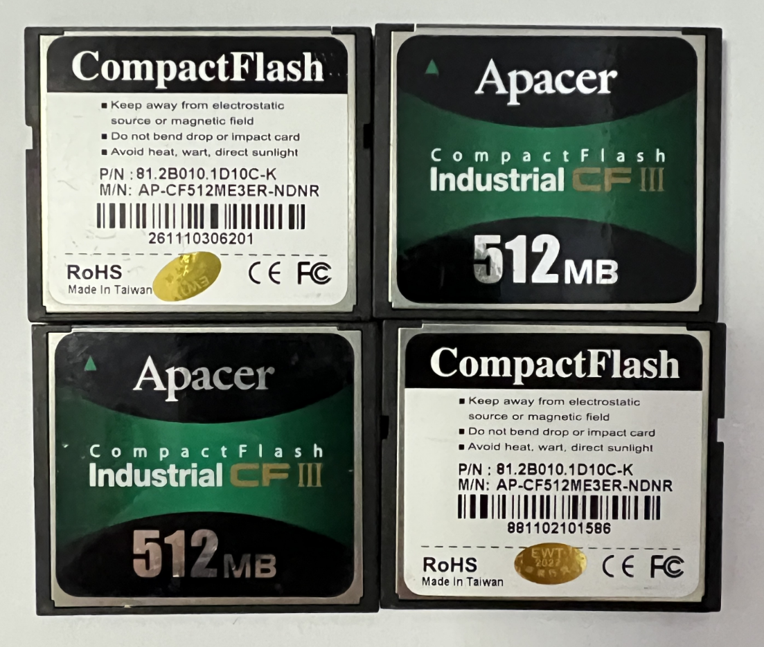 原装Apacer宇瞻 CF 512M工业级宽温存储卡工控设备数控机床内存卡