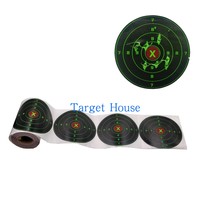 (Target House) diameter 10 16 cm 100 100 Splash Discolored Fluorescent Target Paper Sticker Green