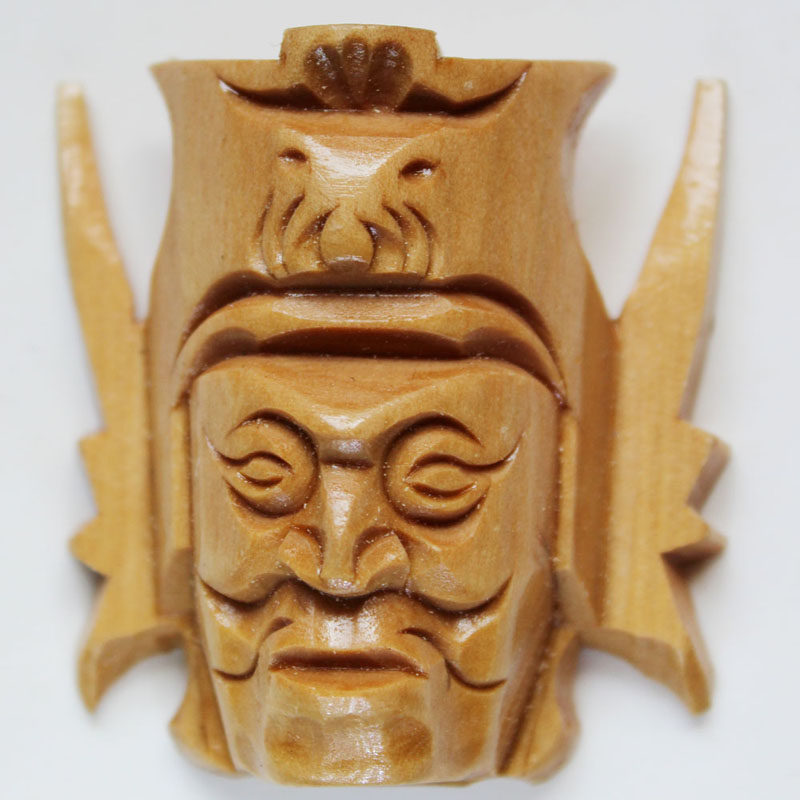 Fu new props colorful style Miao handmade wood carving Nuo opera small mask Anshun local opera national characteristics