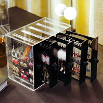 Acrylic earrings containing box first accessories box ear nail ear clamping ear ring necklace bracelet jewellery ornament finishing show shelf