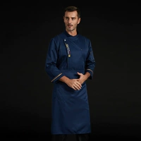 Синий лонгслив, фартук