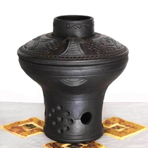 Yunnan specialty pure handicrafts Shangri-La Nixi black clay clay pot hot pot casserole kitchen utensils