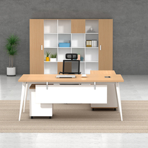 Boss desk Simple modern office furniture Manager desk Large desk Supervisor desk Single office computer desk and chair combination