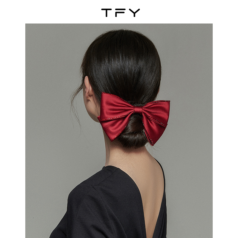 Butterfly bow large hair clip female head spoon end clip spring clip hair clip top clip simple texture hair jewelry
