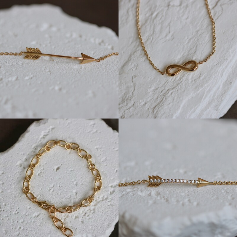 【Small Accessories】Collection of French Imported Copper Plated 18K Gold Bracelets `Limited Time Offer`