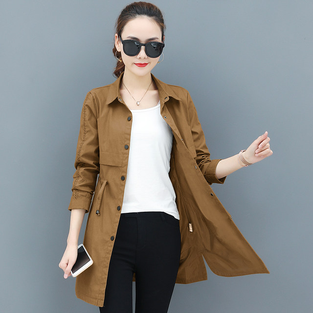 Very fairy mid-length coat Mori 2023 spring and autumn new fashion Korean version loose all-match coat windbreaker foreign style