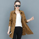 Very fairy mid-length coat Mori girl 2021 spring and autumn new fashion Korean version loose all-match coat windbreaker foreign style