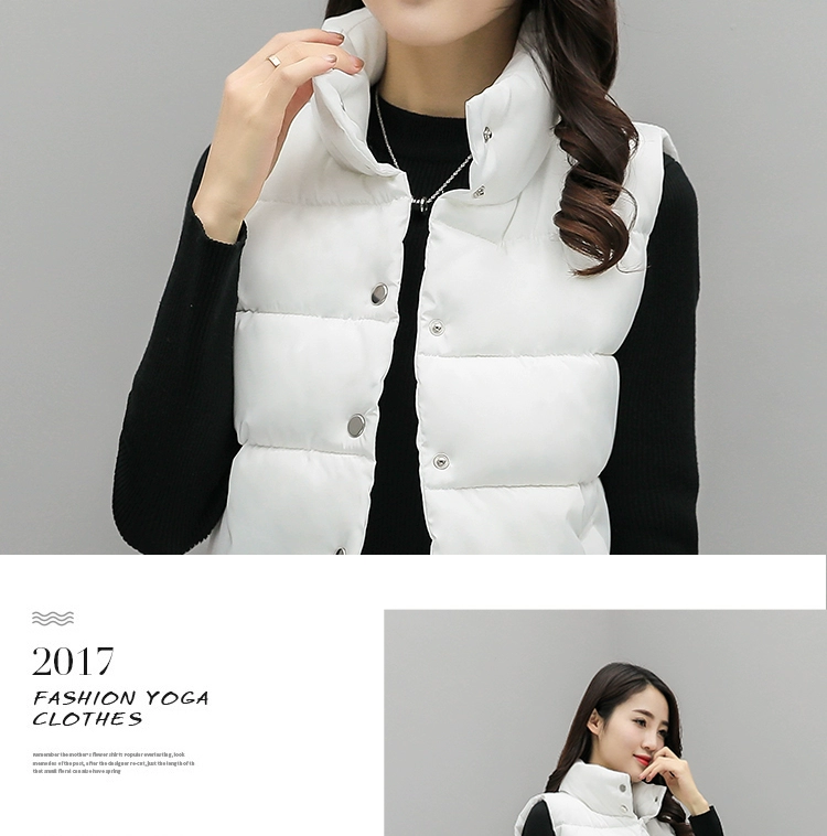 Paffin chống mùa giải phóng túng 2018 Áo vest cotton nữ mùa đông xuống ngắn bằng vải cotton dày áo cardigan nữ