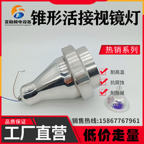 Sanitary conical sight mirror lamp for stainless steel tank top sight lamp with flexible joint observation hole lamp 220V DN100
