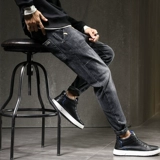 Весенние штаны, джинсы, осенние повседневные брюки, тренд сезона, оверсайз, эластичная талия