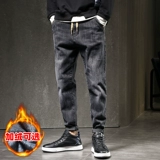 Весенние штаны, джинсы, осенние повседневные брюки, тренд сезона, оверсайз, эластичная талия