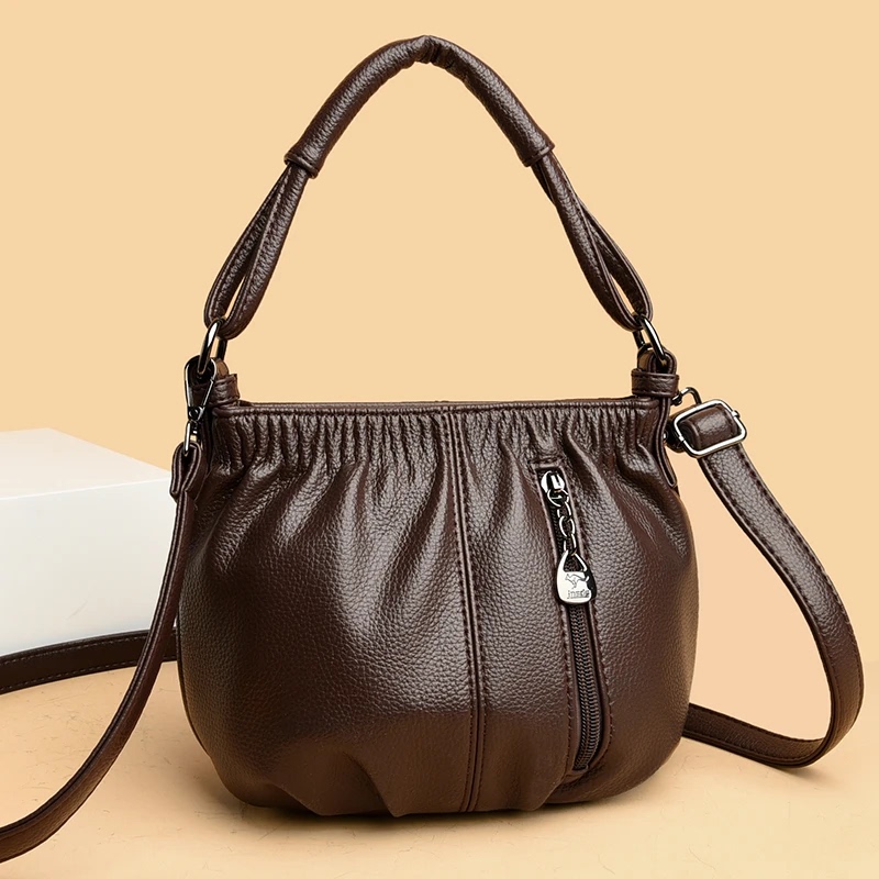 Guinness Kangaroo Leather Texture Small Bag Women's New Handbag Tote Shoulder Crossbody Bag Mom Bag Mother-In-Law Bag