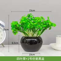 Четырехлистная трава+№ 1 имитация фарфорового черного бассейна