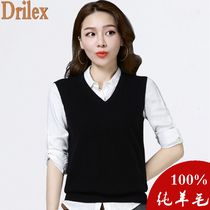 V-neck wool vest women wear 2020 new Korean sleeveless sweater casual waistcoat sweater knitted vest