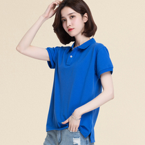 Short-sleeved T-shirt women lead summer loose Paul polo shirt lapel sports and leisure couples custom printed logo