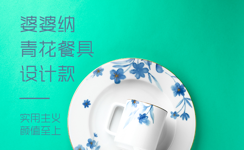 TaoXiChuan jingdezhen blue and white porcelain tableware suit dishes combination of household of Chinese style dishes creative mother - in - law