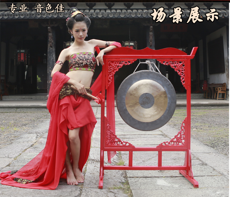 Tần Tương Công Cồng chiêng lớn 40CM  50  60  70  80 cm dọn đường, âm thanh truyền thống Cồng chiêng kiểm soát lũ lụt Nhạc cụ bằng đồng nguyên chất - Nhạc cụ dân tộc