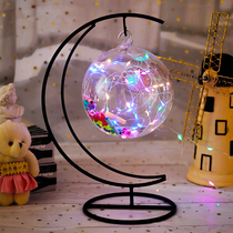 Luminous lantern Glass bottle Ball bottle Hanging bottle Luminous starry sky bottle Lucky star wishing bottle decoration creative gift