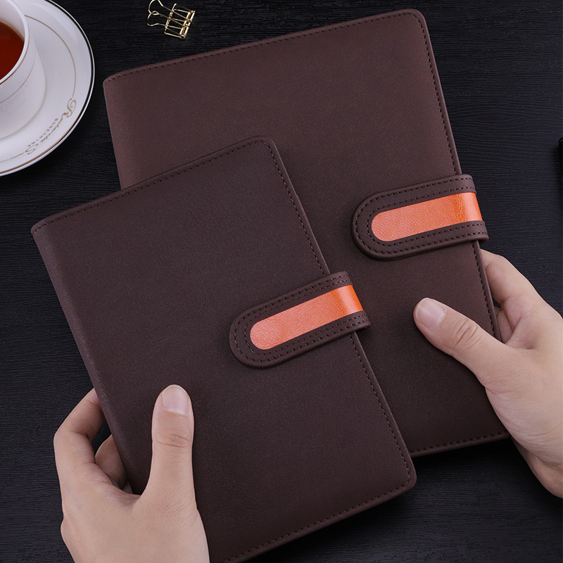 A5 loose-leaf notebook Removable custom stationery business notebook Leather diary Custom-made custom-made can print cover LOGO gift box Gift book Office supplies Meeting minutes with pen