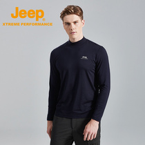 JEEP JEEP half-turtleneck long sleeve T-shirt spring autumn mens modal base shirt casual outdoor mens sweater