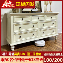 American bucket cabinet solid wood trim cabinet European style bedroom containing storage retro living room Five-bucket closet customizable